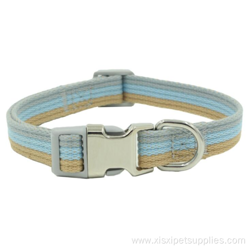 Fashion Adjustable Metal Hardware Polyester Dog Collar